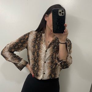 size medium snakeskin blouse